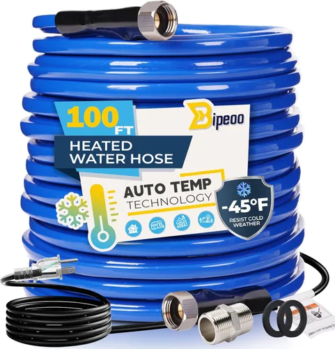 Miniatura 12 de Manguera de agua calefactada para caravana con protección anticongelante hasta -45 °F y apta para agua potable, útil para ganado y agricultura