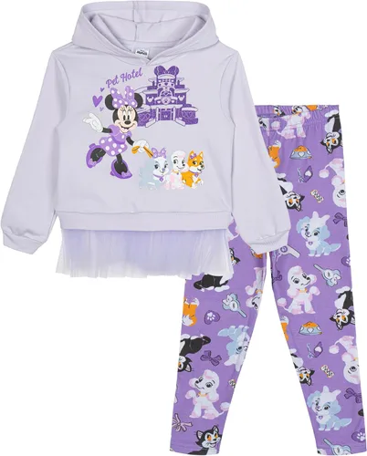 Miniatura 16 de Disney Minnie Mouse - Conjunto de sudadera de forro polar con capucha cruzada y leggings para bebés y niños grandes (12 meses - 14-16)