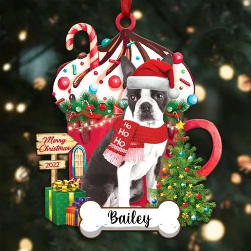Miniatura 125 de Amantes de los perros de Navidad – Navidad de perros disponibles para muchos perros Shi Tzu – Adorno con forma personalizada, adorno de Navidad