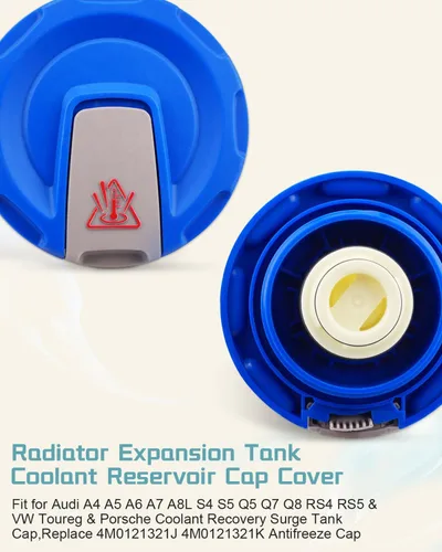 Miniatura 2 de Tapa de depósito de refrigerante para tanque de expansión de radiador compatible con Audi A4 A5 A6 A7 A8L Q5 Q7 Q8 RS4 RS5 S4 S5 y VW, reemplaza