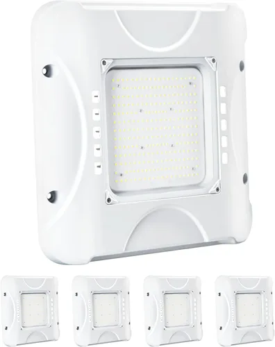 Miniatura 8 de Parmida - Luz LED para toldo, 150 W, 0-10 V regulable, 100-277 VAC, IP65 impermeable, ETL, luz de tienda, 5700 K, 16.5 x 16.5 pulgadas, gasolinera