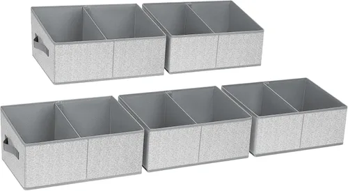 Miniatura 64 de DIMJ Contenedores de almacenamiento trapezoidales para ropa, 4 paquetes organizadores de armario y cestas de almacenamiento, cestas plegables