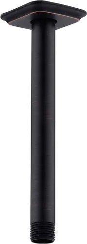Miniatura 8 de Brazo de ducha con brida de acero inoxidable de 4 pulgadas, extensión recta montada en el techo para cabezal de ducha de lluvia superior, níquel