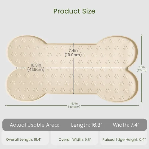 Miniatura 3 de PWTAA Tapete para Comida de Perros Antideslizante de Silicona, Tapete para Tazón de Perro más Grueso, Mantel Individual para Mascotas Impermeable