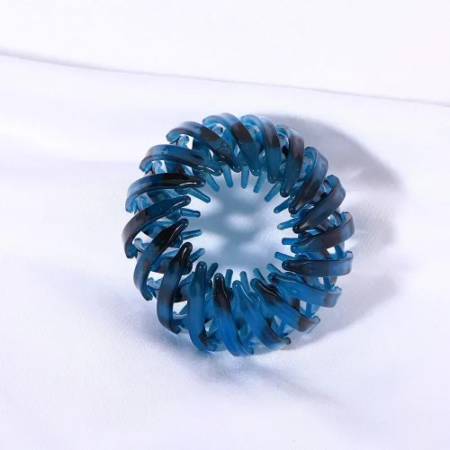 Blue Birds - Pinzas para el pelo de nido de pájaro, pinzas para el pelo con cabeza de albóndiga, pinzas expandibles para cola de caballo y pasadores