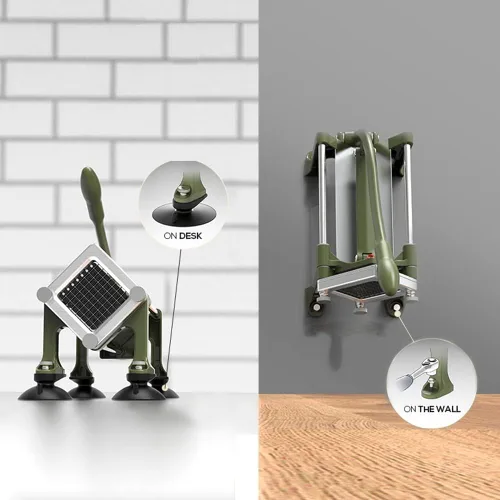 Miniatura 4 de Cortador comercial de papas fritas de acero inoxidable. Cortador de patatas fritas para papas fritas con hoja de 3/8 pulgadas, cortadora comercial