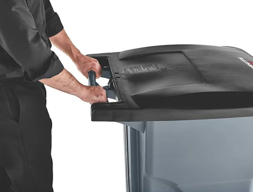 Miniatura 3 de Rubbermaid Commercial Products BRUTE Contenedor de Basura/Desperdicios Rodante con Ruedas, 95 Gal, Gris, para Restaurantes/Hospitales/Oficinas/Área