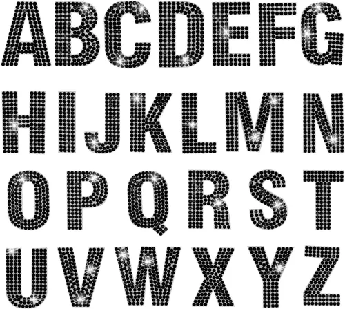 Miniatura 12 de PRATIQUE Calcomanías de letras del alfabeto con diamantes de imitación con purpurina, 26 letras autoadhesivas para arte y manualidades (rojo)