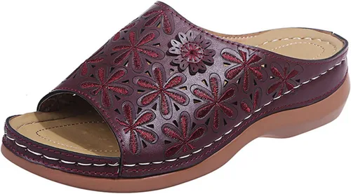 Miniatura 14 de Ladmiple - Sandalias ortopédicas de cuña para mujer, cómodas sandalias ortopédicas para caminar con soporte de arco 2024 Y-Verde