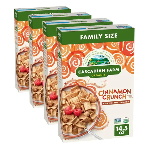 Miniatura 9 de Cascadian Farm Cereal de crujido de canela orgánico, cereal de grano entero, 9.2 oz