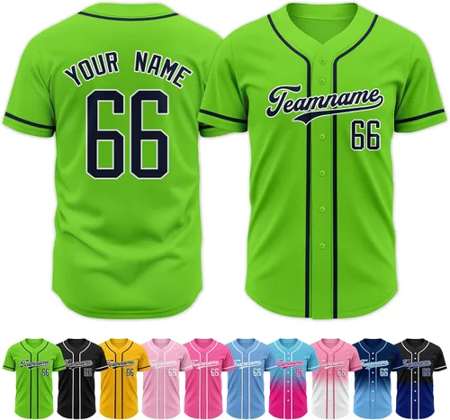 Miniatura 36 de Custom Baseball Jersey Stitched Personalized Name Number Baseball Shirts Sports Uniform for Men Women Boy