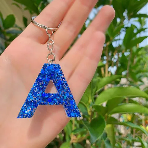 Miniatura 8 de Moldes de silicona con letras A-Z para manualidades de resina, moldes de llavero, moldes de resina epoxi del alfabeto, molde de silicona con 26