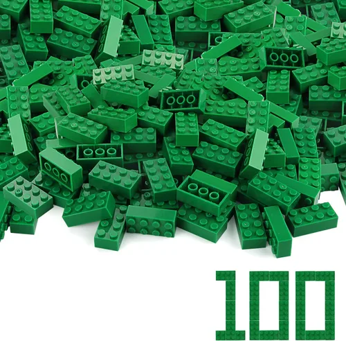 Miniatura 27 de Ladrillos de 2 x 4, lima, 320 piezas partes de color verde amarillento, kit de construcción clásico, conjunto de juego creativo, bloques de juguete