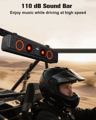 Miniatura 2 de Barra de sonido UTV de 26 pulgadas, barra de sonido SXS impermeable IP66, altavoces RGB UTV, 3 modos de ecualización (bajo/todoterreno/estándar)