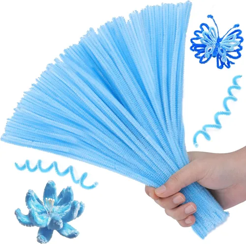 Miniatura 13 de Hssugi Limpiapipas plateadas, 100 piezas de limpiadores de pipas para manualidades, limpiadores de pipas dorados con purpurina a granel