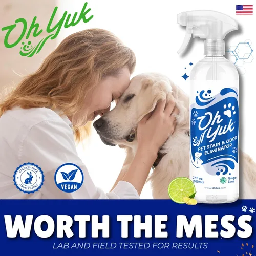 Miniatura 9 de Oh Yuk Probiotics - Eliminador de olores de mascotas y espray removedor de manchas – Eliminador de olores de orina y excremento de perros y gatos