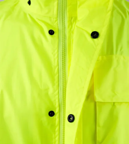 Miniatura 2 de New York Hi-Viz Workwear RK Safety RW-CLA3 Clase 3 Traje de lluvia, chaqueta, pantalones de alta visibilidad, fondo negro reflectante