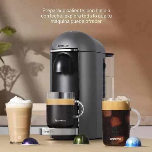 Miniatura 8 de Nespresso Vertuo Plus Deluxe Cafetera de Café y Espresso de Breville, Titan con Espumador de Leche Aeroccino