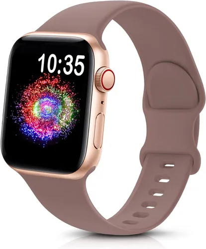 Miniatura 24 de TreasureMax - Correa deportiva compatible con Apple Watch de 38, 40, 41, 42, 44, 45, 46 y 49 mm, correa de silicona suave compatible con Apple Watch
