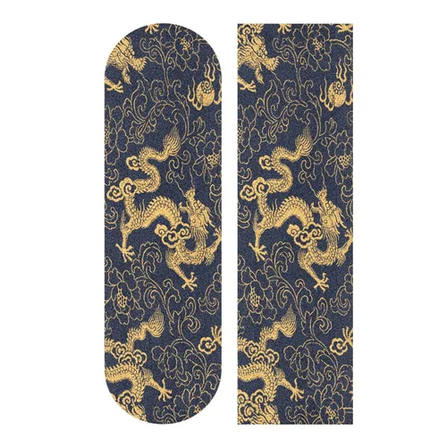 Kigai Chinese Tattoo Gold Dragon - Cinta de agarre para patineta, papel de lija para patineta, 9 "x 33"