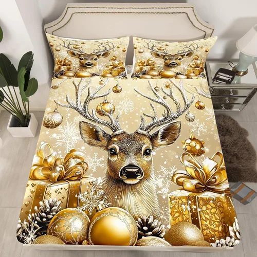 Miniatura 45 de Erosebridal Divertida sábana bajera ajustable de Halloween para niños, lindo juego de ropa de cama de calabaza fantasma, decoración de Halloween
