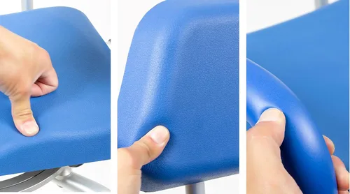 Miniatura 8 de iLIVING ILG-638 Silla de ducha giratoria para bañera y ducha con asiento acolchado, respaldo y brazos, y altura ajustable, color azul