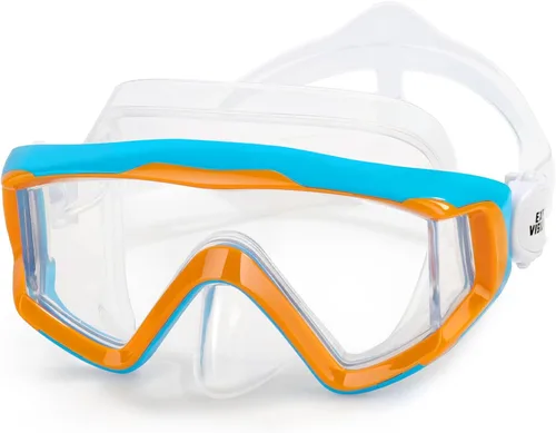 Miniatura 11 de Máscara de natación para niños, gafas de natación antivaho de 180° para niños, máscara de buceo, a prueba de fugas, con cubierta de nariz para niños