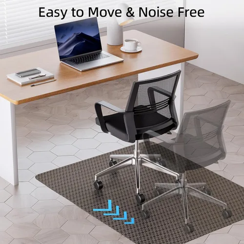 Miniatura 6 de Yecaye Tapete para silla de oficina para suelo de madera dura, 36 x 48 pulgadas, protege el suelo debajo del escritorio de la computadora, tapete