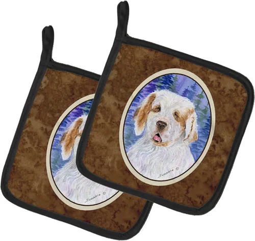 Miniatura 248 de Caroline's Treasures SS8617PTHD - Juego de soportes para ollas de cocina resistentes al calor, almohadillas calientes para horno para cocinar, Husky