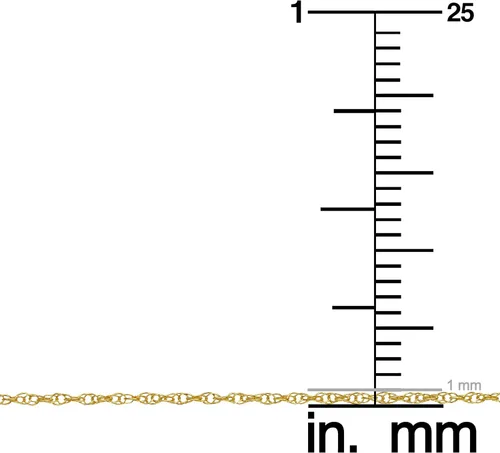 Miniatura 5 de Kooljewelry - Cadena de cuerda de oro amarillo auténtico de 14 quilates, para dije, collar para mujer (0.028, 0.035, 0.039, 0.051 o 0.059 pulgadas)