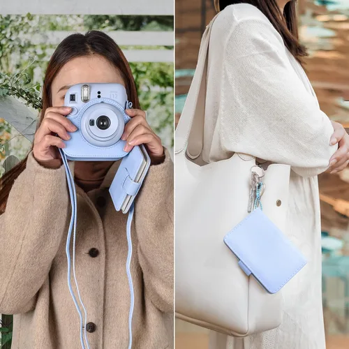 Miniatura 3 de Fuji Mini 12 - Funda para cámara y álbum de fotos, funda protectora de cuero compatible con cámara instantánea Instax Mini 12 con álbum de fotos