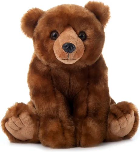 Miniatura 2 de The Petting Zoo Oso de peluche, regalos para niños, animales salvajes del zoológico Onez, juguete de peluche de oso marrón de 12 pulgadas