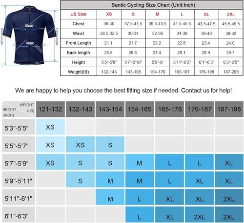 Miniatura 2 de Santic Camiseta de ciclismo para hombre, manga corta, camisas de ciclismo de montaña, chaqueta de bicicleta con bolsillos