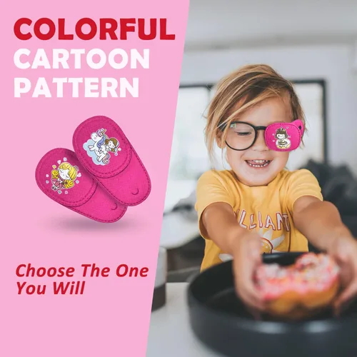 Miniatura 3 de WSHSTS 6 parches de ojos para niños, niñas, niños, parche colorido suave para ojos, parches para ojos perezosos, ojos izquierdo o derecho