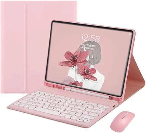 Miniatura 22 de Funda de teclado para Galaxy Tab S10 Plus/S9 FE Plus/S9 Plus (12.4 pulgadas), Galaxy Tab con combinación de teclado y mouse, funda magnética Azul