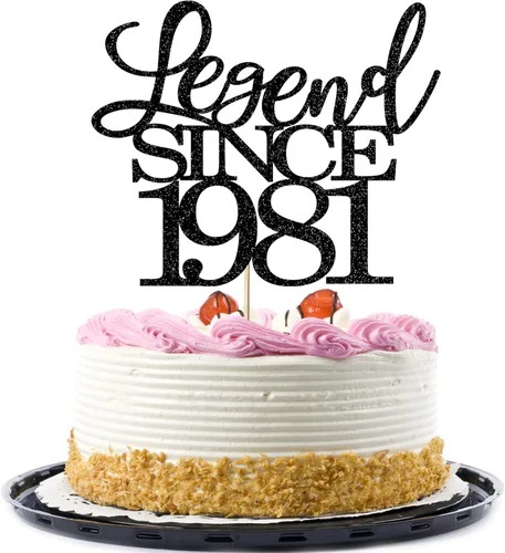 Miniatura 26 de Legend since 1973 - Decoración para pastel de cumpleaños número 53, decoración de pastel de feliz cumpleaños para hombres y mujeres de 53 años