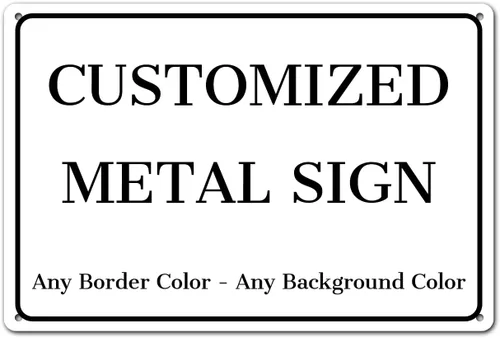 Miniatura 10 de Letreros personalizados de metal para exteriores, 16 x 4, de aluminio, a prueba de óxido, intersección de peligro de entrada, estacionamiento