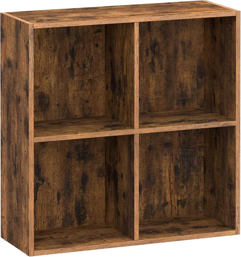 Miniatura 11 de VASAGLE Custos Collection - Estantería para libros tipo cubo con 4 compartimentos, 9.4 x 26 x 26 pulgadas, estantería de almacenamiento para sala
