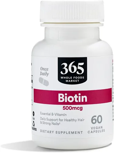 365 by Whole Foods Market, Cápsulas vegetarianas de biotina, 500 MCG, 60 CT
