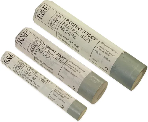Miniatura 2 de Pinturas R&F Hechas a Mano - Palo de Pigmento al Óleo Profesional, Gris Neutro Medio, 188 ml