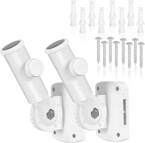 Miniatura 11 de Soporte ajustable para mástil de bandera, soporte para poste de bandera para exterior de la casa, aluminio resistente, soporte de montaje de poste