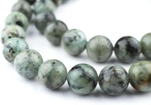 Miniatura 95 de The Bead Chest Cuentas de Jade Blanco Mate Redondas (8mm): Piedra Preciosa Orgánica Redonda Esférica de Energía con Poder de Sanación para Hacer