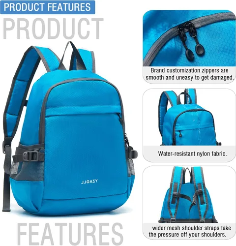 Miniatura 7 de YZAOLL Mochila pequeña de senderismo de 20 litros, mochila ligera para el día, mochila plegable para mujeres y hombres, viajes, camping, vacaciones
