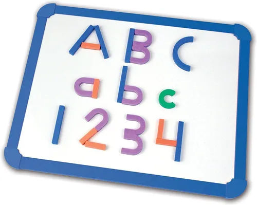 Miniatura 2 de Learning Resources Juego de construcción de letras y números magnéticos, formas magnéticas de espuma suave, letras mayúsculas y minúsculas, ayudas