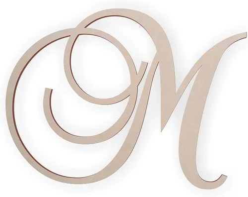 Miniatura 35 de Jess and Jessica Letra de madera A, 4 pulgadas de largo x 1/4 de pulgada de grosor, letras grandes de madera para decoración de pared, letras
