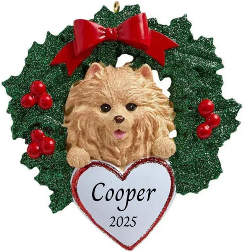 Miniatura 35 de Adornos personalizados para árbol de Navidad 2025 para mascotas, Chihuahua con corona, recuerdo para los amantes de los perros de los cachorros