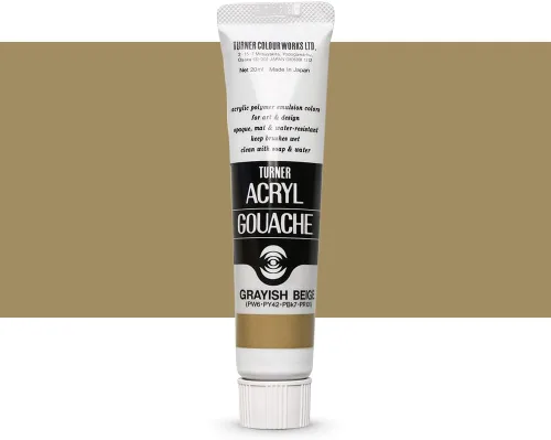 Turner Colour Works Acryl Gouache Artist - Pintura acrílica (tubo individual de 0.7 fl oz), color beige grisáceo