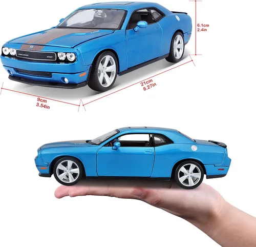 Miniatura 2 de Maisto Dodge Challenger SRT8 Escala 1:24 2008 Vehículo fundido a presión (los colores varían), azul