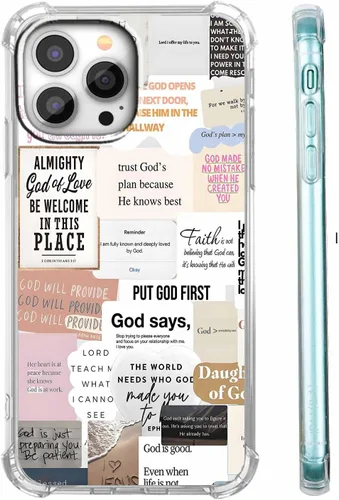 Miniatura 38 de Funda para Celular con Versículos de la Biblia, Colocación de Citas Cristianas de Jesús, Diseño Collage, Funda Protectora Suave de TPU de Moda