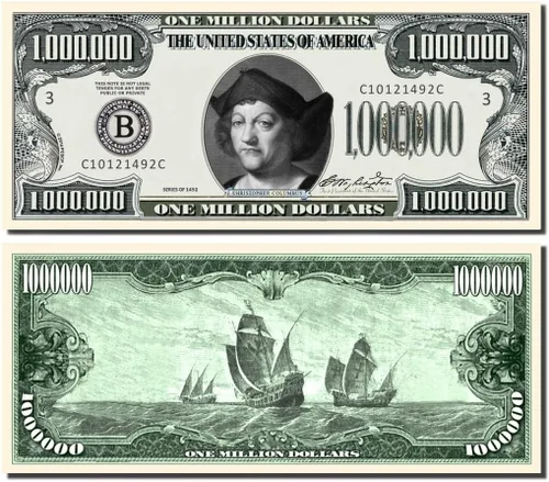 Miniatura 4 de Frankenstein Million Dollar Bill – Bono de 10 contar con clara visualización & Cristóbal Colón Bill